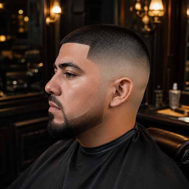 Skin fade con bordes nítidos en Barbería en El Marqués