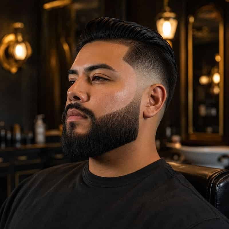 Barba esculpida y definida en Barbería en El Marqués